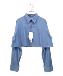 JOHN LAWRENCE SULLIVAN（ジョン ローレンス サリバン）の古着「ブロードクロスクロップドシャツ」｜ブルー