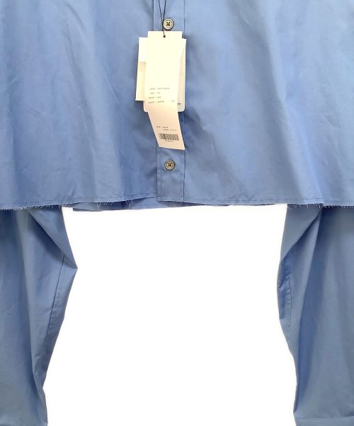 JOHN LAWRENCE SULLIVAN（ジョン ローレンス サリバン）JOHN LAWRENCE SULLIVAN (ジョンローレンスサリバン) ブロードクロスクロップドシャツ ブルー サイズ:0Sの古着・服飾アイテム