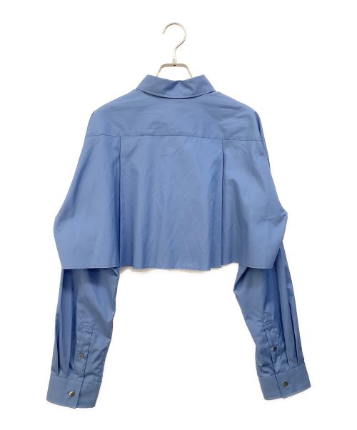 JOHN LAWRENCE SULLIVAN（ジョン ローレンス サリバン）JOHN LAWRENCE SULLIVAN (ジョンローレンスサリバン) ブロードクロスクロップドシャツ ブルー サイズ:0Sの古着・服飾アイテム