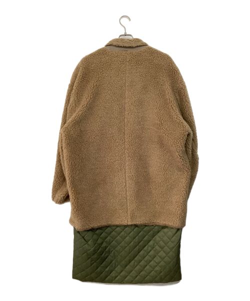 MISTER GENTLE MAN（ミスタージェントルマン）MISTER GENTLE MAN (ミスタージェントルマン) ボアロングコート ベージュ×カーキ サイズ:M 未使用品の古着・服飾アイテム