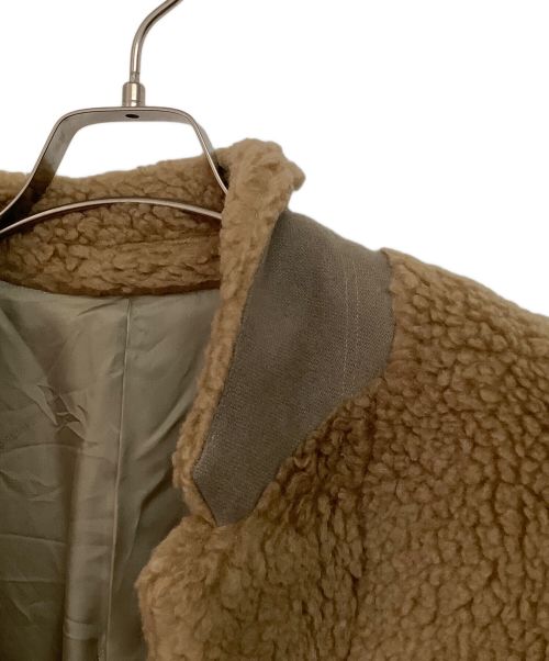 MISTER GENTLE MAN（ミスタージェントルマン）MISTER GENTLE MAN (ミスタージェントルマン) ボアロングコート ベージュ×カーキ サイズ:M 未使用品の古着・服飾アイテム