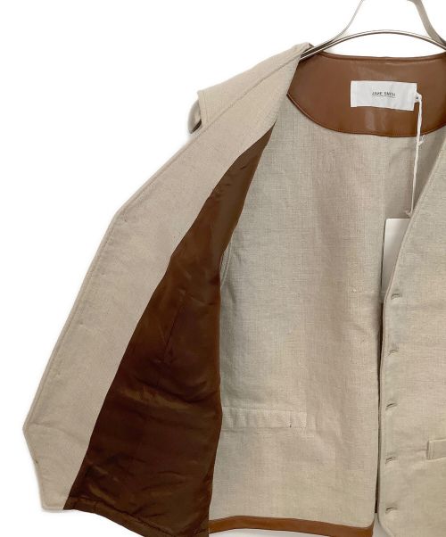 JANE SMITH（ジェーンスミス）JANE SMITH (ジェーンスミス) オーバーサイズジレ ベージュ×ブラウン サイズ:38 未使用品の古着・服飾アイテム