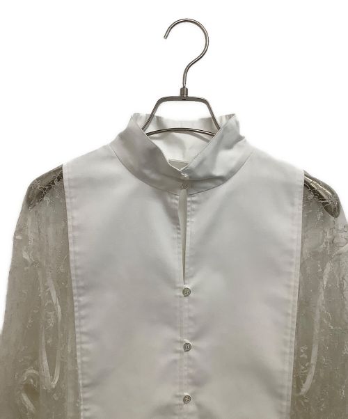 ELIN（エリン）ELIN (エリン) 切替シャツ ホワイト サイズ:36の古着・服飾アイテム