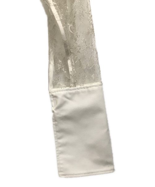 ELIN（エリン）ELIN (エリン) 切替シャツ ホワイト サイズ:36の古着・服飾アイテム