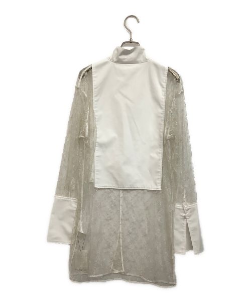 ELIN（エリン）ELIN (エリン) 切替シャツ ホワイト サイズ:36の古着・服飾アイテム