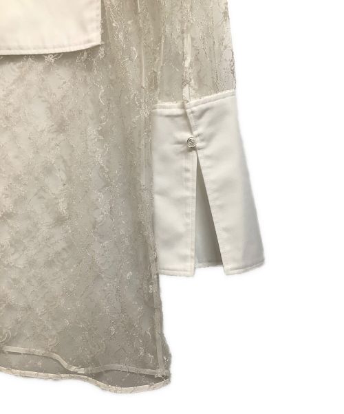 ELIN（エリン）ELIN (エリン) 切替シャツ ホワイト サイズ:36の古着・服飾アイテム