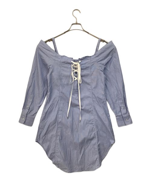 AKIKOAOKI（アキコアオキ）AKIKOAOKI (アキコアオキ) bra off-shoulder 02 ブルー サイズ:Fの古着・服飾アイテム