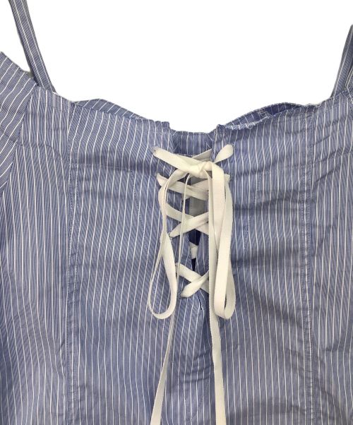 AKIKOAOKI（アキコアオキ）AKIKOAOKI (アキコアオキ) bra off-shoulder 02 ブルー サイズ:Fの古着・服飾アイテム