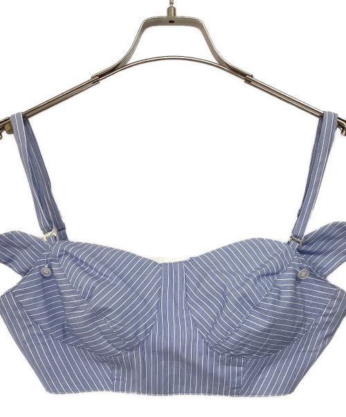 AKIKOAOKI（アキコアオキ）AKIKOAOKI (アキコアオキ) bra off-shoulder 02 ブルー サイズ:Fの古着・服飾アイテム
