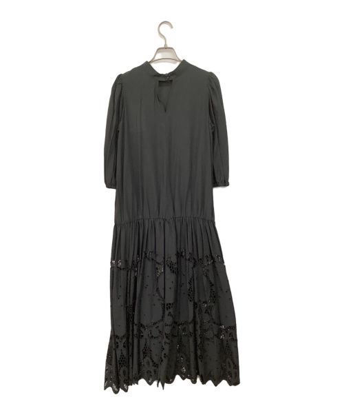Ameri VINTAGE（アメリヴィンテージ）Ameri VINTAGE (アメリヴィンテージ) メディ2WAYボリュームスカラップレースドレス グレー サイズ:Sの古着・服飾アイテム