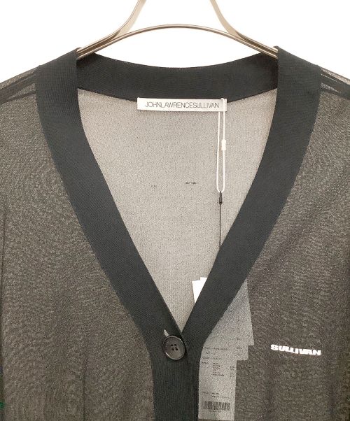 JOHN LAWRENCE SULLIVAN（ジョン ローレンス サリバン）JOHN LAWRENCE SULLIVAN (ジョンローレンスサリバン) SEE-THROUGH KNIT CARDIGAN ブラック サイズ:FREEの古着・服飾アイテム