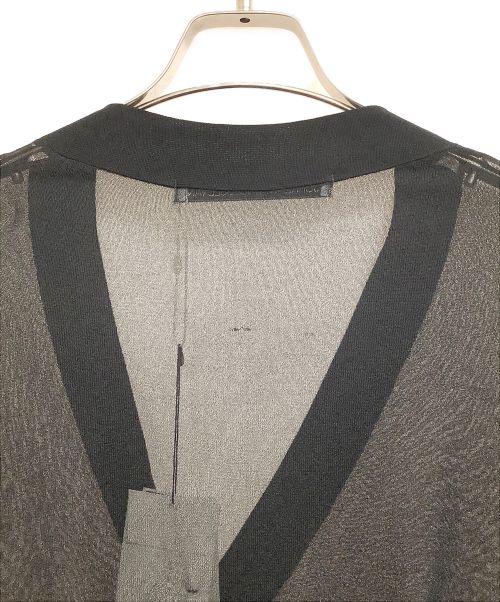 JOHN LAWRENCE SULLIVAN（ジョン ローレンス サリバン）JOHN LAWRENCE SULLIVAN (ジョンローレンスサリバン) SEE-THROUGH KNIT CARDIGAN ブラック サイズ:FREEの古着・服飾アイテム
