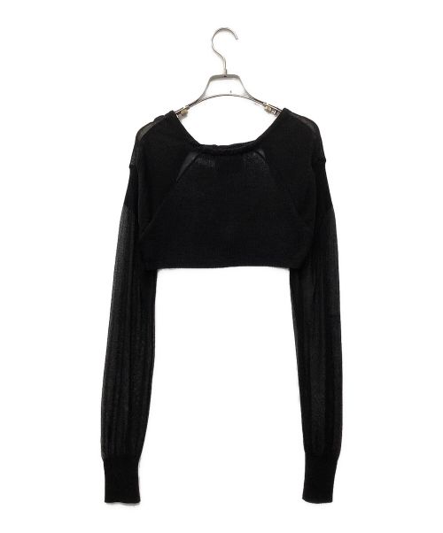 TAN（タン）TAN (タン) SHEER PUFFED BOLERO ブラック サイズ:F 未使用品の古着・服飾アイテム