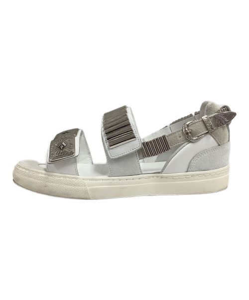 TOGA PULLA（トーガ プルラ）TOGA PULLA (トーガ プルラ) メタルスニーカーサンダル シルバー×アイボリー サイズ:37の古着・服飾アイテム