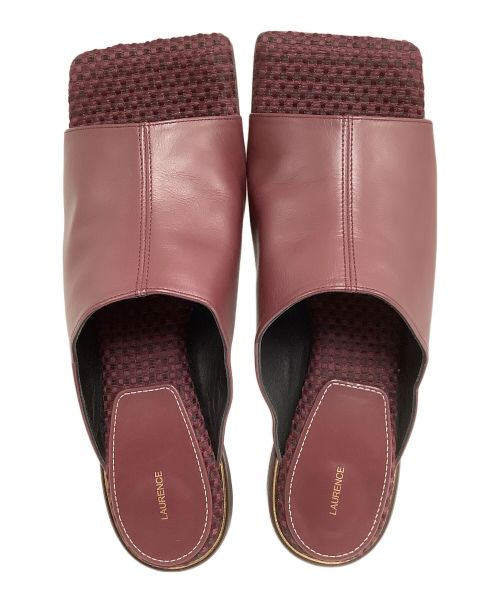 LAURENCE（ロランス）LAURENCE (ロランス) SQ CONT MULLE レッド サイズ:37　1/2の古着・服飾アイテム