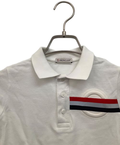 MONCLER（モンクレール）MONCLER (モンクレール) ポロシャツ ホワイト サイズ:6Aの古着・服飾アイテム