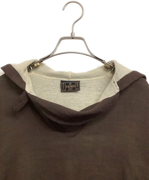 FENDI（フェンディ）FENDI (フェンディ) リネン混パーカー ブラウン サイズ:42の古着・服飾アイテム