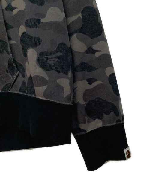 PUMA（プーマ）PUMA (プーマ) A BATHING APE (アベイシングエイプ) プルオーバーパーカー ブラック×グレー サイズ:Ⅹlargeの古着・服飾アイテム