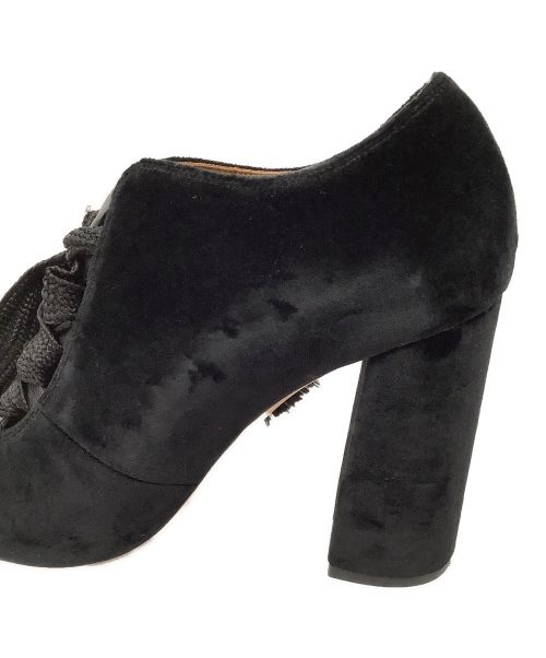 Chloe（クロエ）Chloe (クロエ) レースアップブーティ チャンキーヒール ブラック サイズ:39の古着・服飾アイテム