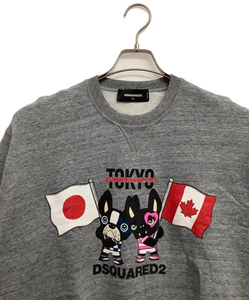 DSQUARED2（ディースクエアード）DSQUARED2 (ディースクエアード) スウェット グレー サイズ:XLの古着・服飾アイテム