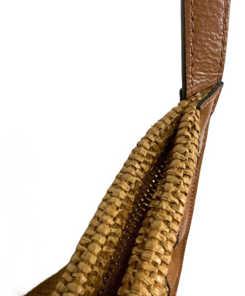 MARNI（マルニ）MARNI (マルニ) フリンジショルダーバッグ ベージュ×ブラウンの古着・服飾アイテム