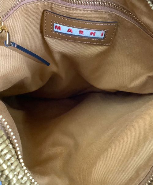 MARNI（マルニ）MARNI (マルニ) フリンジショルダーバッグ ベージュ×ブラウンの古着・服飾アイテム