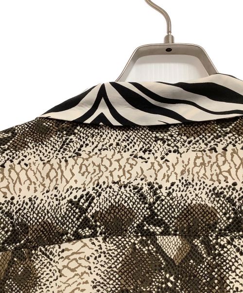 Star OF HOLLYWOOD（スターオブハリウッド）STAR OF HOLLYWOOD (スターオブハリウッド) オープンカラーシャツ ベージュ×ブラック サイズ:XXLの古着・服飾アイテム