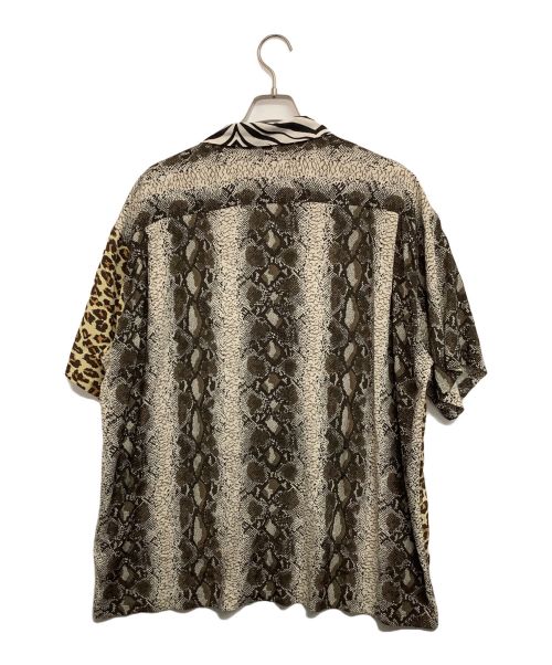 Star OF HOLLYWOOD（スターオブハリウッド）STAR OF HOLLYWOOD (スターオブハリウッド) オープンカラーシャツ ベージュ×ブラック サイズ:XXLの古着・服飾アイテム