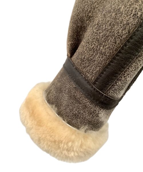 Freeclom（フリークロム）Freeclom (フリークロム) ムートンフライトジャケット ブラウン×ベージュ サイズ:36の古着・服飾アイテム