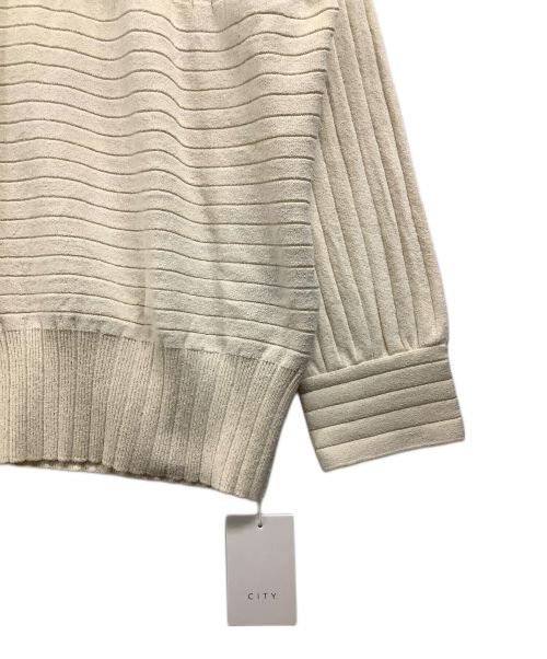 CITY（シティ）CITY (シティ) リブクルーネックプルオーバー ベージュ サイズ:1の古着・服飾アイテム