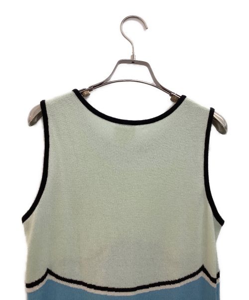 CHANEL（シャネル）CHANEL (シャネル) カシミアノースリーブニット グリーン サイズ:38の古着・服飾アイテム