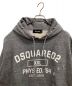 中古・古着 DSQUARED2 (ディースクエアード) ロゴスウェットフーディ グレー サイズ:L：20000円