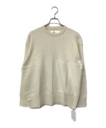 CITY（シティ）の古着「リブクルーネックプルオーバー」｜ベージュ