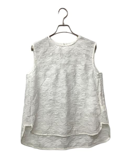 ELLIE（エリー）ELLIE (エリー) ノースリーブブラウス ホワイト サイズ:Fの古着・服飾アイテム