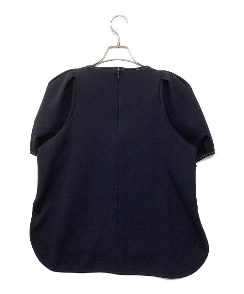 ELLIE（エリー）ELLIE (エリー) ジョーゼットハーフスリーブ ネイビー サイズ:Fの古着・服飾アイテム