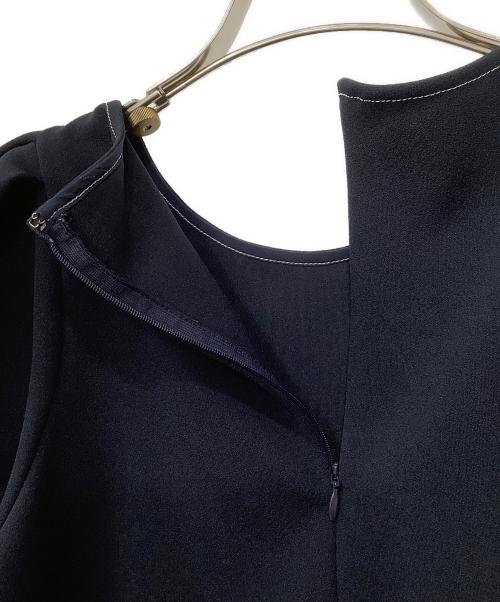 ELLIE（エリー）ELLIE (エリー) ジョーゼットハーフスリーブ ネイビー サイズ:Fの古着・服飾アイテム