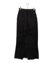 ELLIE（エリー）の古着「シャギーニットスカート」｜ブラック