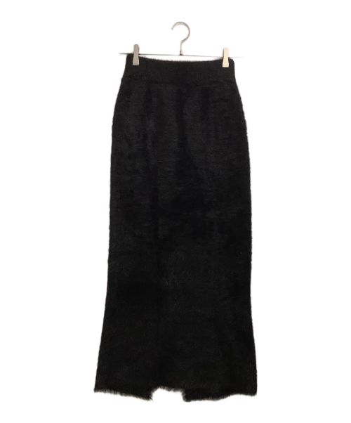 ELLIE（エリー）ELLIE (エリー) シャギーニットスカート ブラック サイズ:F 未使用品の古着・服飾アイテム