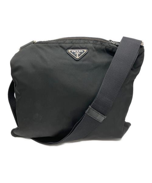 PRADA（プラダ）PRADA (プラダ) ナイロンショルダーバッグ ブラックの古着・服飾アイテム