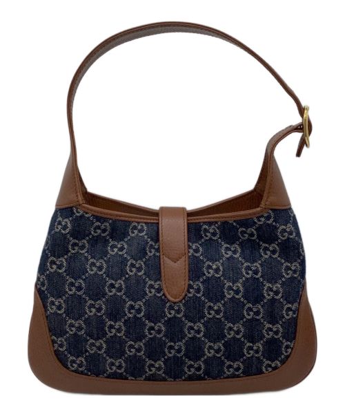 GUCCI（グッチ）GUCCI (グッチ) ジャッキーショルダーバッグ ブラウン・インディゴの古着・服飾アイテム