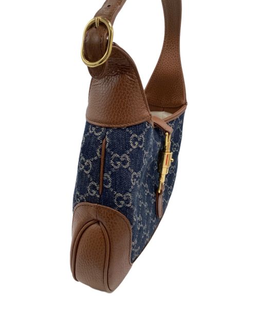 GUCCI（グッチ）GUCCI (グッチ) ジャッキーショルダーバッグ ブラウン・インディゴの古着・服飾アイテム