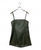 MAISON SPECIALメゾンスペシャル）の古着「レザービスチェ」｜グリーン