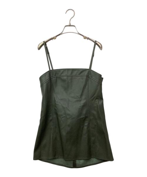 MAISON SPECIAL（メゾンスペシャル）MAISON SPECIAL (メゾンスペシャル) レザービスチェ グリーン サイズ:Mの古着・服飾アイテム