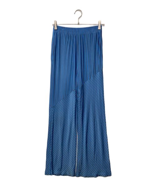 MM6 Maison Margiela（エムエムシックスメゾンマルジェラ）MM6 Maison Margiela (エムエムシックス メゾンマルジェラ) ストライプトラウザーズ スカイブルー×ベージュ サイズ:Sの古着・服飾アイテム