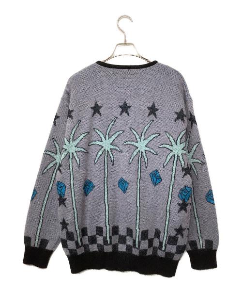 WACKO MARIA（ワコマリア）WACKO MARIA (ワコマリア) MOHAIR CARDIGAN パープル×ブラック サイズ:M 未使用品の古着・服飾アイテム