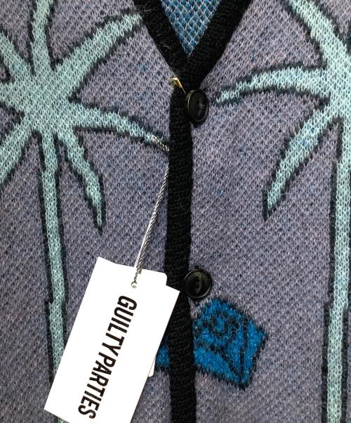 WACKO MARIA（ワコマリア）WACKO MARIA (ワコマリア) MOHAIR CARDIGAN パープル×ブラック サイズ:M 未使用品の古着・服飾アイテム