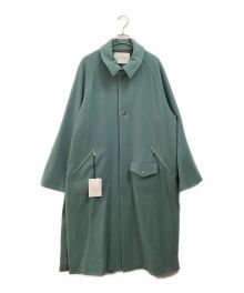 CULLNI（クルニ）の古着「ラムウールメルトンステンカラーコート」｜セージグリーン