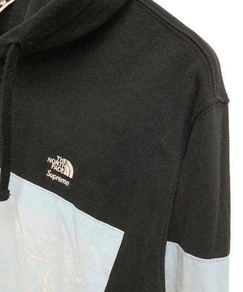 THE NORTH FACE（ザ ノース フェイス）THE NORTH FACE (ザ ノース フェイス) Supreme (シュプリーム) Bandana Hooded Sweatshirt ブラック×ブルー サイズ:XLの古着・服飾アイテム