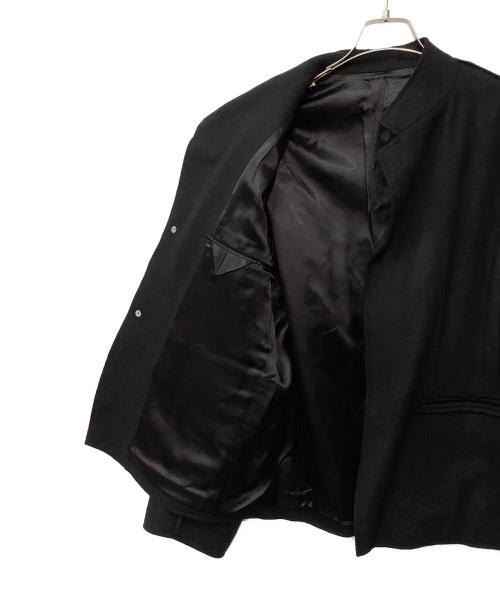 ALMOSTBLACK（オールモストブラック）ALMOSTBLACK (オールモストブラック) ノーカラーレイヤードコート ブラック サイズ:2 未使用品の古着・服飾アイテム