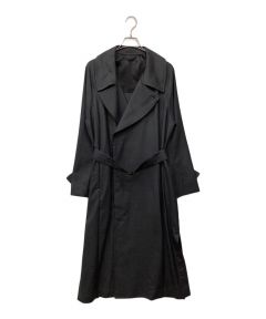 中古・古着通販】juha (ユハ) カットオフビッグラペルコート ブラウン